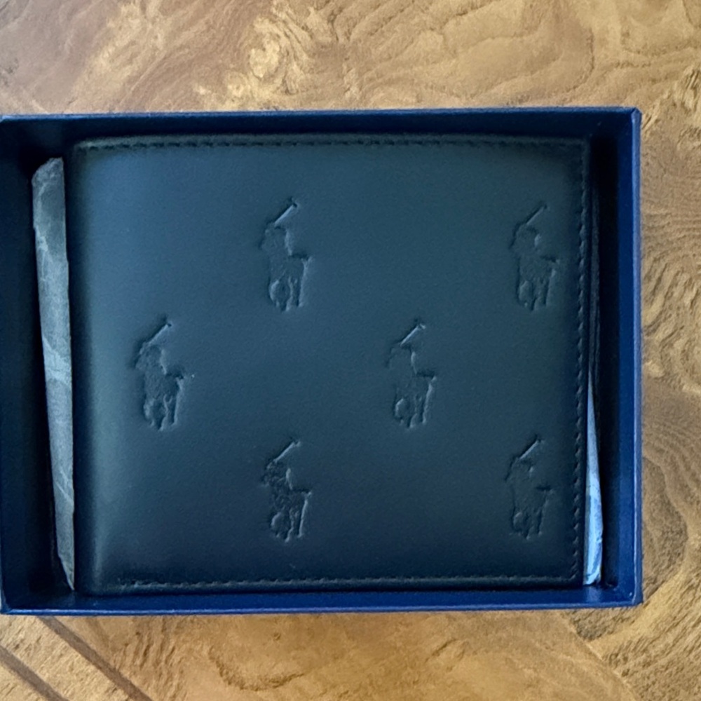 Men’s Ralph Lauren Embossed Black Wallet